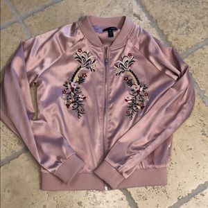 Satin Pink Bomber Jacket